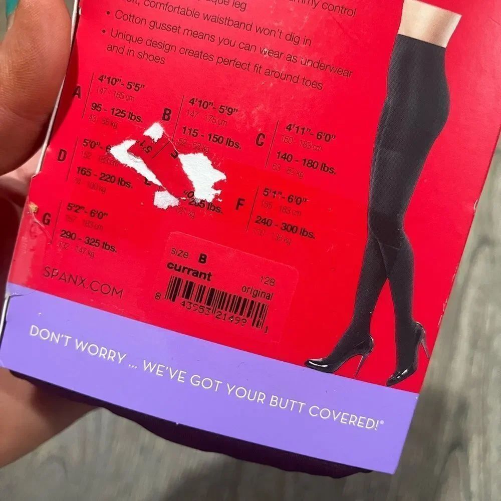 NWT Spanx Tight-End Tights Original Shapewear Bodyshaping Currant Purple Size B - Picture 3 of 3